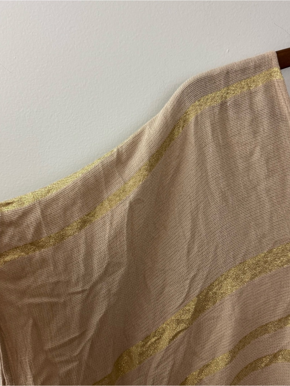 L*Space Seaport Swim Cover Up in Cream & Gold with a tassel hemline Size XS - Picture 4 of 6